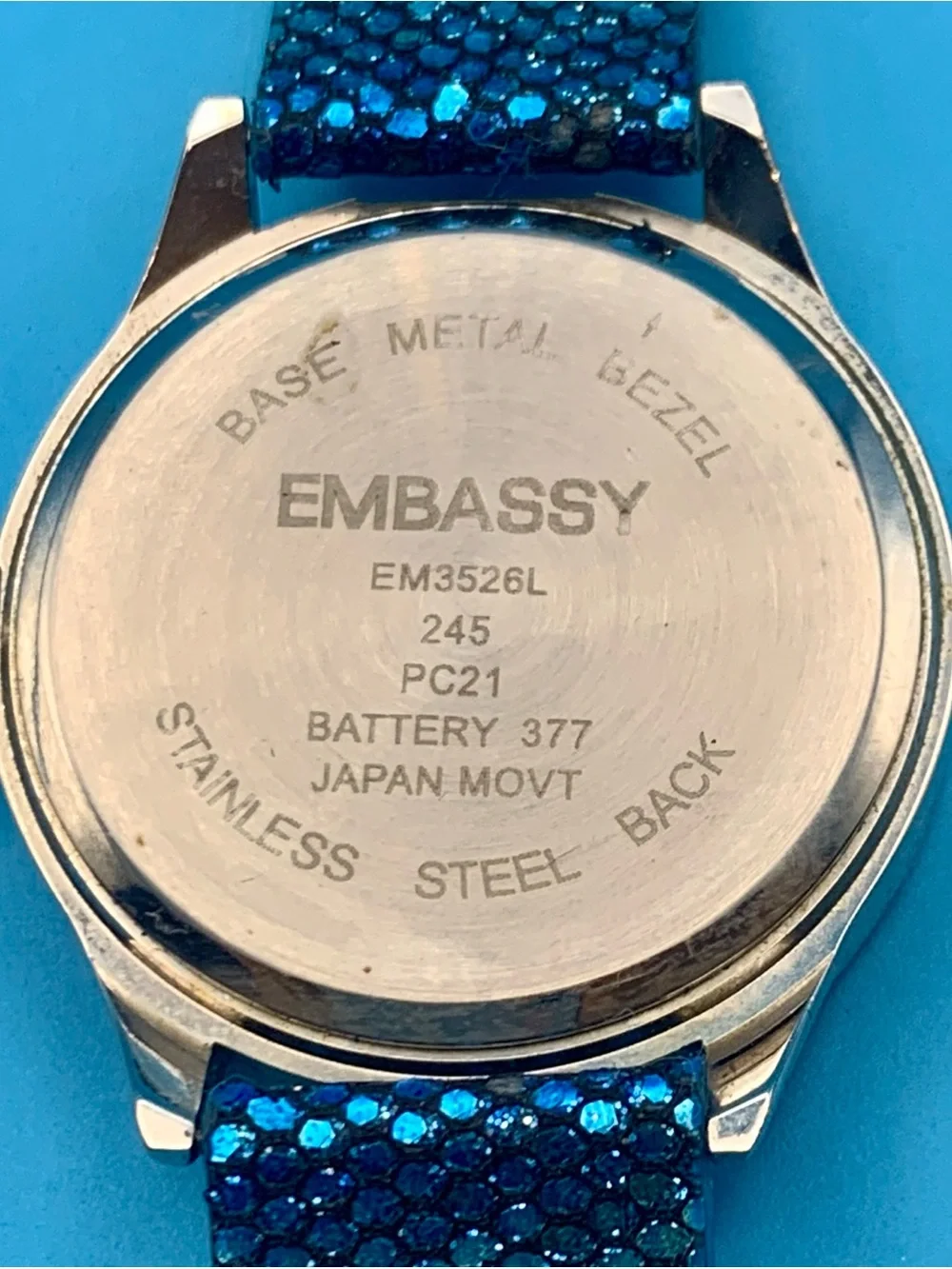 EMBASSY By GRUEN Women’s Fashion Quartz Wristwatch Crystal Bezel Works New Batt
